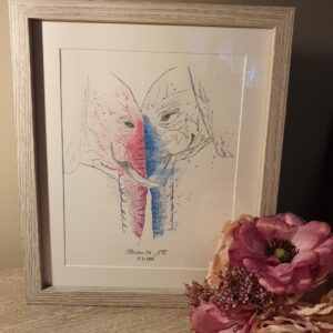 Personalised Engagement/Couple Watercolour Print