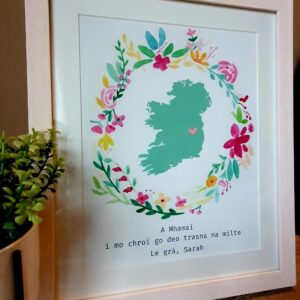 Forever in my heart across the miles print