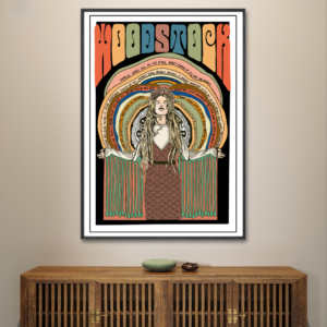 Woodstock music print